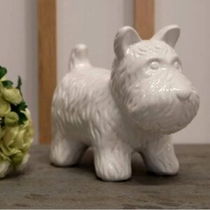 White Ceramic Scottish Terrier Dog
